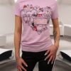 tricou dama femei love with cats pisici roz bumbac