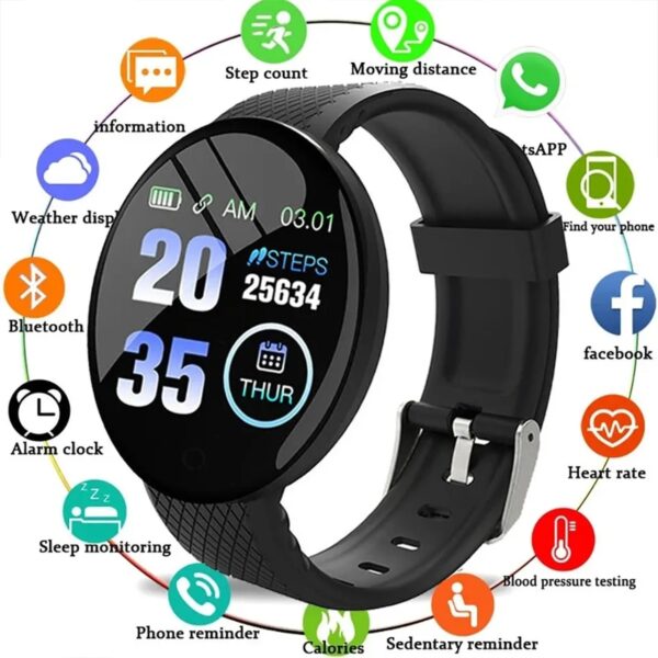 Ceas Smartwatch, N88, 1,3 inch, Negru